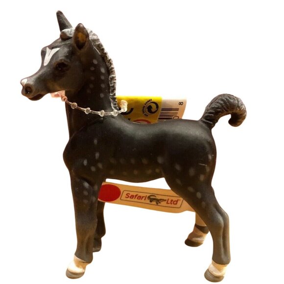 Safari Ltd Dapple Grey Arabian Foal Figure 3" W Tag 2307-29 Retired 1997 Vintage - Picture 11 of 12
